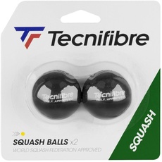 Tecnifibre - 2 Squashbälle Gelber Punkt, TF_Ball_Yellow_2balls, Nicht zutreffend