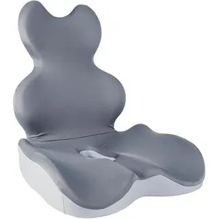 HoldOneLight Orthopädisches Sitzkissen mit Rückenlehne[Seitliche Unterstützung & Komfort] Sitzkissen für Bürostuhl & Auto - Ergonomisch, Sitzpolster, Steißbeinkissen (Long Version)