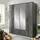Drehtürenschrank Duisburg 180 x 199 x 58 cm Grau