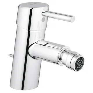 Grohe Concetto Einhand-Bidetbatterie, Ausladung 116mm, Zugstangen-Ablaufgarnitur, 32208001,