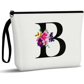 Aucuu Damen Kosmetiktasche Leinwand Make-Up Organizer Groß Kapazität