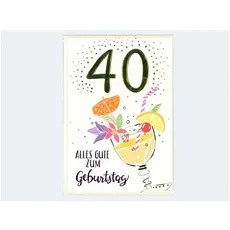Geburtstag 40 Cocktail gold - Eine Verkaufseinheit = 5 Stück - 54-LB296