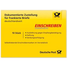 Deutsche Post, Magnet, 10 Deutsche Post 4,85 € Einschreibenmarken selbstklebend