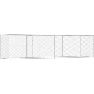 Hundekäfig Silber 800 x 200 x 256 cm Verzinkter Stahl - Silber