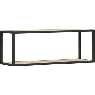 Cantus Wandregal , Anthrazit, Eichefarben , Metall, Holzwerkstoff , 2 Fächer , 100x35.2x29 cm , in verschiedenen Holzdekoren erhältlich , Holzmöbel, Holzregale, Wandregale Holz