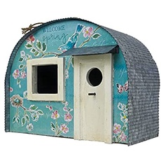 All Chic Handgefertigtes Vogelhaus aus Holz, Retro-Design, zum Aufhängen, Gartenhaus
