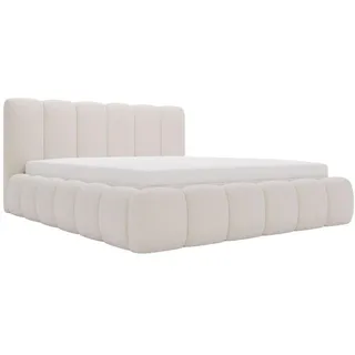 Graingold Polsterbett Cloud 160x200 Bouclé-Stoff Beige , Textil , 160x200 cm , Schlafzimmer, Betten, Polsterbetten