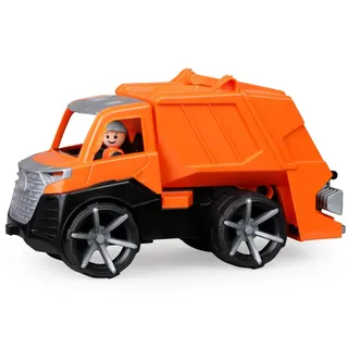 LENA TRUXX Müllwagen mit Mülltonne und Spielfigur 30cm