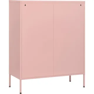 vidaXL Kommode Rosa 80x35x101,5 cm Stahl - Vidaxl