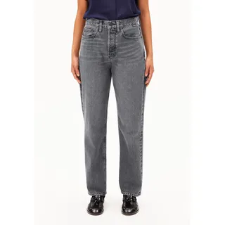AAIKALA HIGH WAIST STRAIGHT JEANS |  100% recycelte Baumwolle Non Stretch - schwarz (32-32)