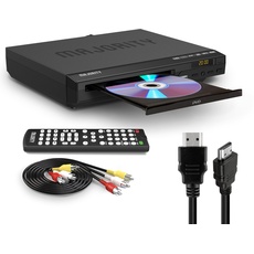 HDMI DVD Player für Fernseher | 1080P Region Frei DVD-Spieler für Smart TV | Mini DVD Spieler mit USB, CD & MP3 | HDMI Kabel, RCA Kabel & Fernsteuerung inklusive | Majority DVD Player