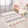 Kinderteppich Zickzack-Motiv 140x200 cm Creme Rosa Teppich Modern Mädchen