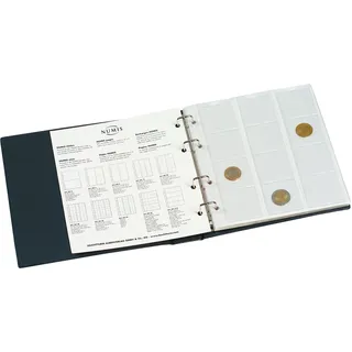 Leuchtturm 337964 Münzalbum Numis - 5 Hüllen für verschieden große Münzen mit 44, 34, 25, 17 mm Durchmesser - blau