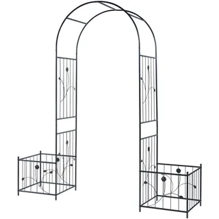 casa.pro Rosenbogen Barisciano 220 x 202 x 50 cm Schwarz