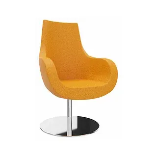 FM Helmets fm Besuchersessel Pirum orange chrome Stoff, 1 St.