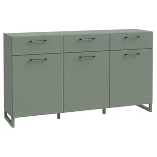 Forte Sideboard in (Salbei grün), 3 Türen, 3 Schubladen - 164,6x93,4x41,1cm (BxHxT) grün