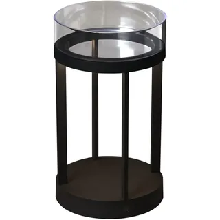 Konstsmide LED Laterne Chieti | schwarz | Indoor/Outdoor | Aluminum/Glas| 2 Lichtfarben | dimmbar | Akkulaufzeit bis zu 20h | 7821-750