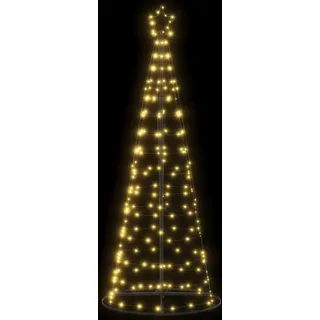 vidaXL LED Weihnachtsbaum 200 LEDs Warmweiß 182 cm - Weiß