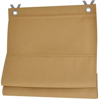 Kutti Raffrollo Thermo Ösenrollo Dimout Curry Blickdicht Verdunkelung Breite ca. 60 cm x Höhe ca. 130 cm