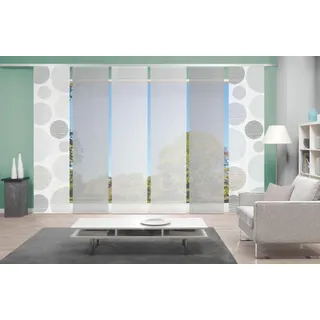 VISION S Schiebegardine »6ER SET BORDEN« Paneelwagen 6 Stk. tlg. HxB: 260x60, Schiebevorhang 6er Set Digitaldruck, grau