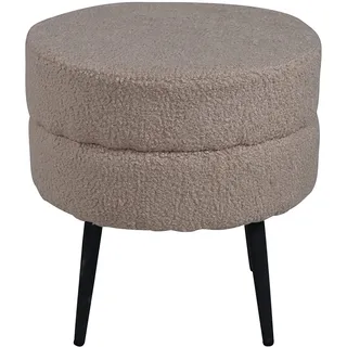 Venture Home Topfhocker - Schwarz/Beige Teddy