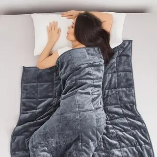 Bestlivings Gewichtsdecke 150x200cm - Entspannungsdecke 6kg - Anti Stress und Therapiedecke Anthrazit - Öko Tex - beschwerte Kuscheldecke mit Glasperlenfüllung