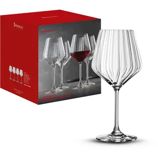 Spiegelau Rotweingläser 640 ml, 4 Stück, LifeStyle, 4450170, Burgunder Gläser aus Kristallglas, Weingläser Rotwein spülmaschinenfest