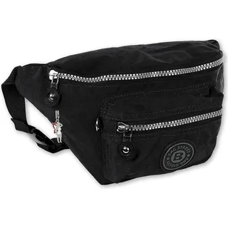 Bag Street Damen Herren Tasche Gürteltasche Nylon schwarz 27x10x16 OTJ506S - Schwarz