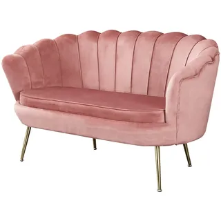 SalesFever Muschelsofa Höhe: 78 cm rose/goldfarben