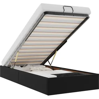 vidaXL Ottoman-Bett ohne Matratze Schwarz 90x200 cm Kunstleder - Schwarz