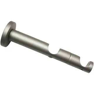GARDINIA Vorhangstange Kombiträger 2-läufig Ø 19 mm Silber