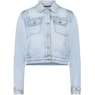 Jeansblazer BETTY BARCLAY "Jeansjacke langarm", Damen, Gr. 42, blau (light blau denim), Obermaterial: 56% Baumwolle CO. 30% Viskose CV. 12% Polyester PES. 2% Elasthan EL., Blazer Jeansblazer