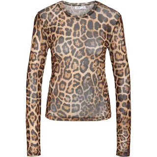 Noisy may Damen Nmjudith L/S Mesh Top Bg Noos Shirt, Schwarz, S EU