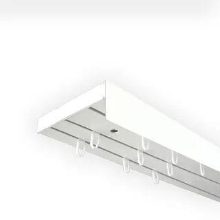 SN DECO GROUP Vorhangschiene SH (1) mit Blende 5 cm« 3 läufig-läufig Fixmaß, weiß
