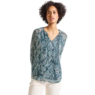 Street One Damen Chiffon Snake Print Bluse