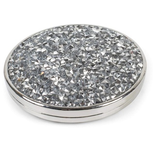 styleBREAKER Damen Magnet Schmuck Anhänger rund mit Strass, für Schals, Tücher oder Ponchos, Brosche 05050074, Farbe:Silber