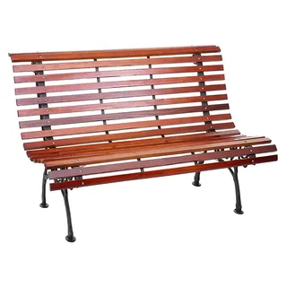 Linder Exclusiv Gartenbank Parkbank Gartenmöbel Holzbank MC4415 150x70x81 cm - Schwarz