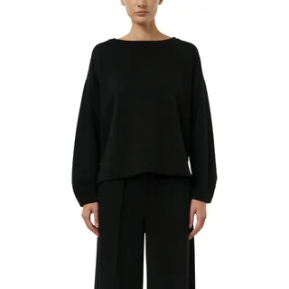 Comma Sweater, unifarben, mit Viskose und Stretch, schwarz