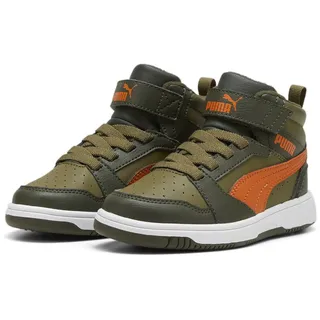 Puma Rebound V6 Mid WTR AC+ PS Sneaker, Dark Olive-Maple Syrup Olive, 35 EU