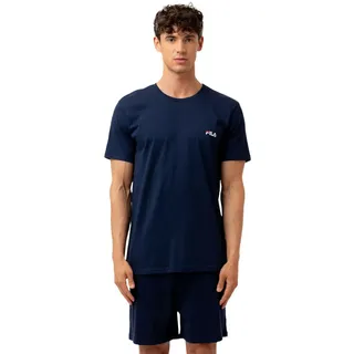 Fila Pyjama für Herren, kurz, 100% Baumwolle, Nachtwäsche, Herren, Set weich und bequem, Größe S, M, S