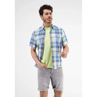 Lerros Kurzarmhemd »LERROS Kariertes Halbarmhemd« LERROS TINTED AQUA S