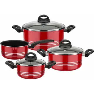 GSW Milano Color Topf-Set 4-tlg. Kochtopf Ø 16 cm + Kochtopf Ø 20 cm + Kochtopf Ø 24 cm + Stielkasserolle Ø 16 cm