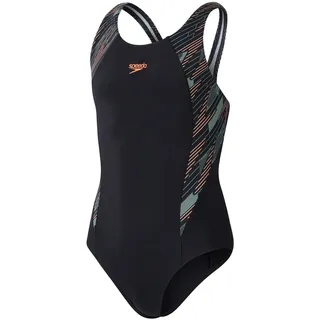 Speedo Hyperboom Splice Muscleback Badeanzug | | Country Green Nectarine, 5-6