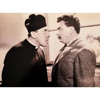 KUSTOM ART Poster Serie Schauspieler Gino Hirsche (Peppo) Fernandel (Don Camillo), Druck im Vintage-Stil auf beschichtetem Papier, 40 x 30 cm.