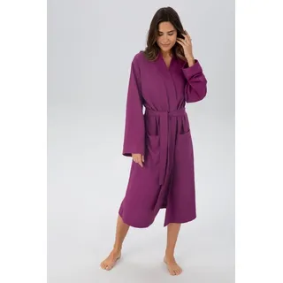 MY HOME Unisex-Bademantel »Vanessa, ideal für Sauna & Spa, Hotelbademantel, Morgenmantel« 1 Stk. Taschen, Damen & Herren, Waffelpiqué, sehr leichte Qualität, S-3XL, lila