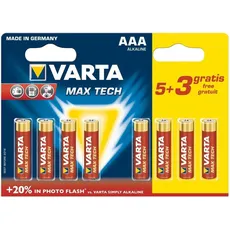 Varta Max Tech AAA (8 Stk., 1/3 AAA), Batterien + Akkus