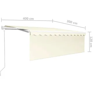 vidaXL Markise 400 x 300 cm beige