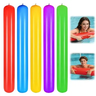 DAJASD 5 Stück Schwimmnudel Poolnudel, 150cm Super Langer Schwimmnudel, Schwimmnude für Aufblasbarer Schwimmnude für Erwachsene zum Baden Aquasport
