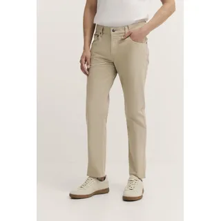 5-Pocket-Hose BUGATTI, Herren, Gr. 36, Länge 34, beige (50, beige), 86% Baumwolle, 11% Polyester, 3% Elasthan, unifarben, normal, Hosen 5-Pocket-Hose, mit Stretchfunktion