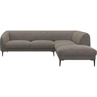 FLEXLUX Ecksofa »Belle Designsofa, L-Form, B/T 268/209 cm« Skandinavisches Design, In hochwertiger Verarbeitung, braun